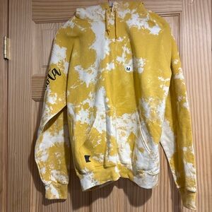 Yellow and White Tie-Dye Hoodie